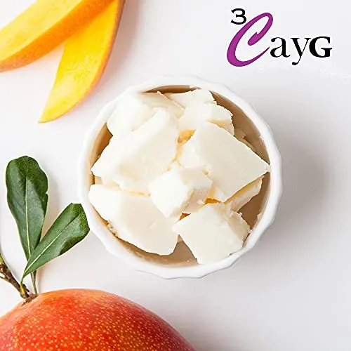 3CayG Mango Butter All Natural 1LB Body Butter Lotion- Great for Soap Making-Naturally Refined