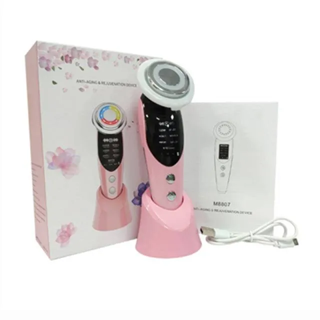 7 in 1 Face Lift Devices RF Microcurrent Skin Rejuvenation Facial Massager Light Therapy Anti Aging Wrinkle