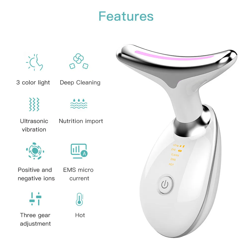 BioGlow Neck Face Skin Tightening & Anti-Aging Beauty Massager