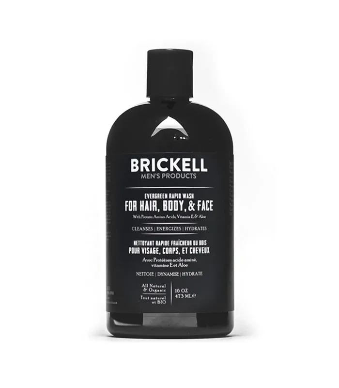 Brickell Men's Products - Rapid Wash Evergreen, 473ml