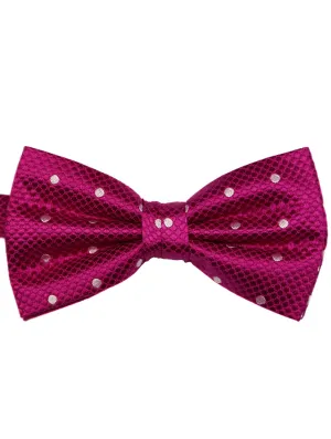 DCLIC Classic Spot Bow Tie - Fuschia/White