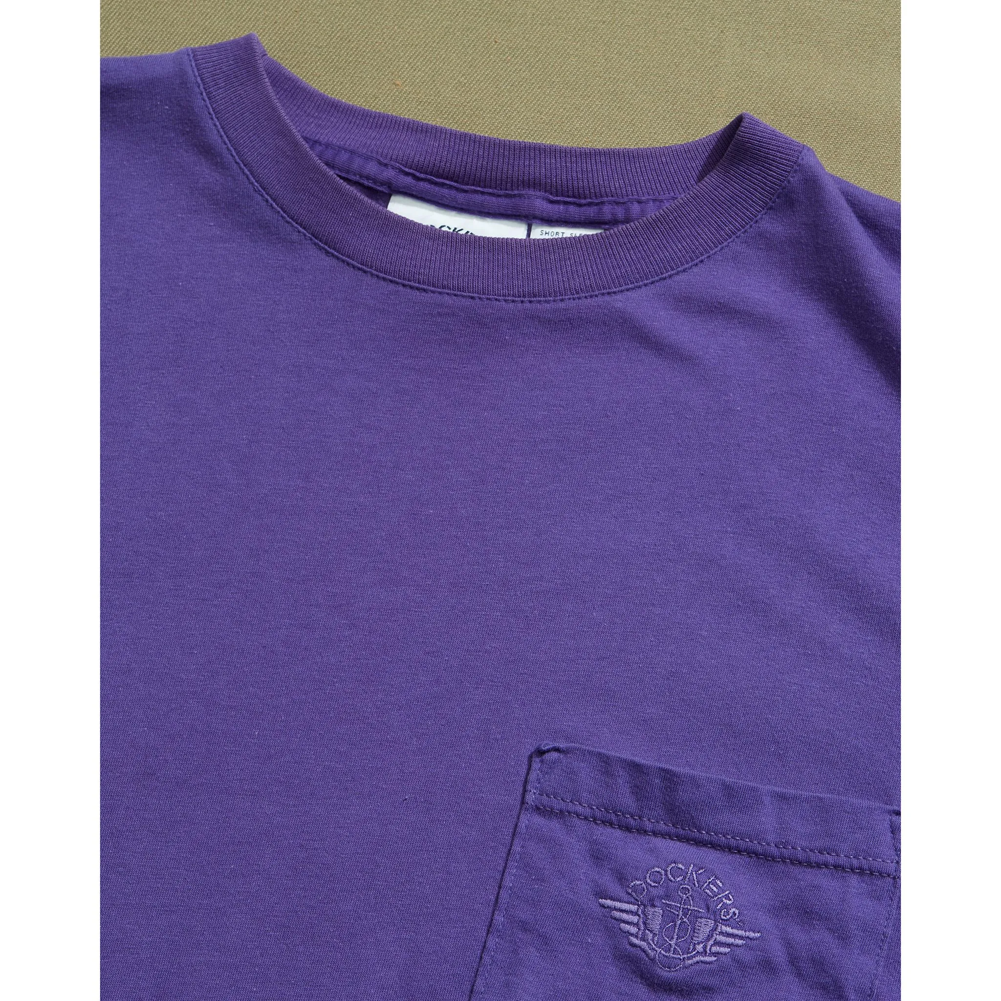 Made in USA, Purple Embroidered Tee - M