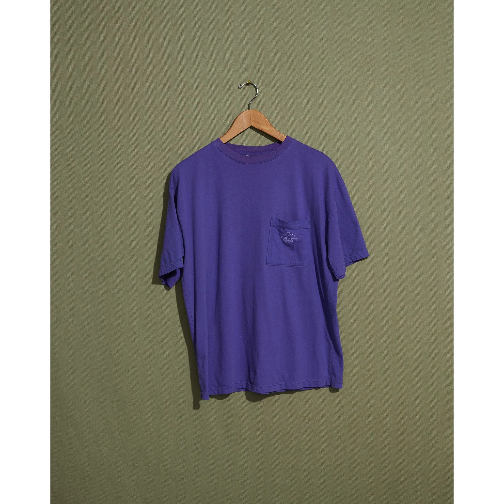 Made in USA, Purple Embroidered Tee - M