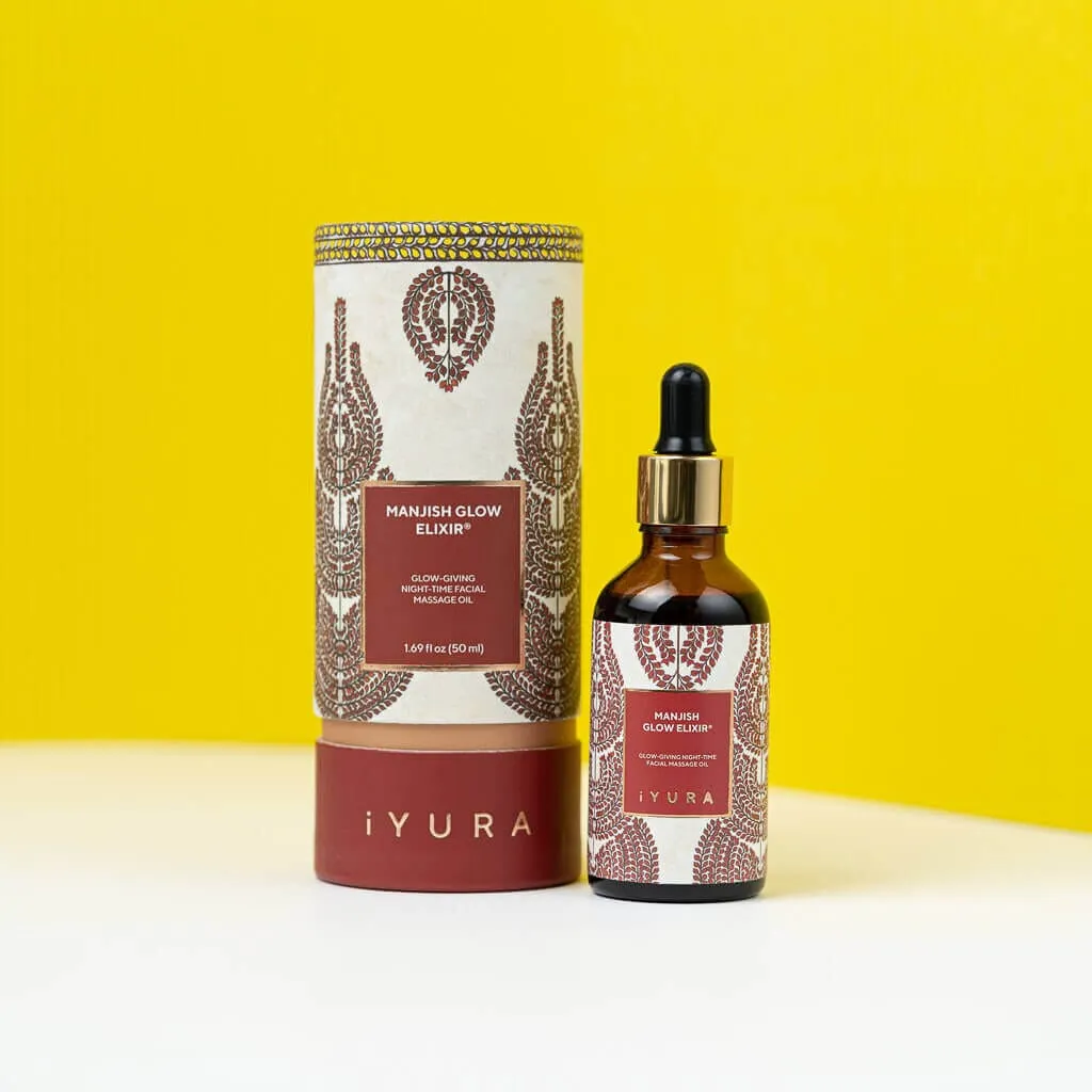 Manjish Glow Elixir - Ayurvedic Nighttime Face Oil for Even Skin Tone