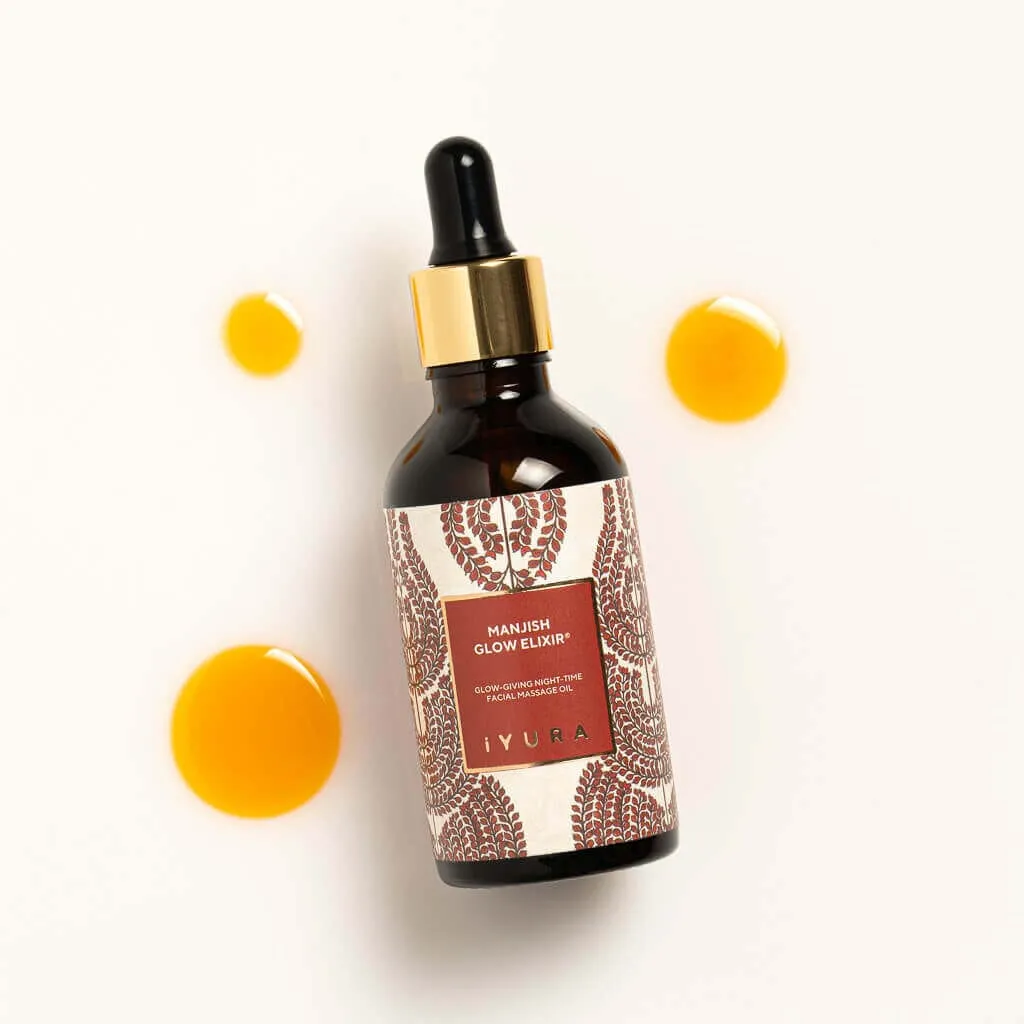 Manjish Glow Elixir - Ayurvedic Nighttime Face Oil for Even Skin Tone