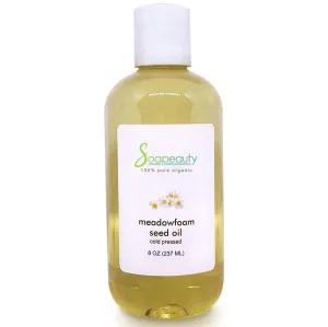 MEADOWFOAM SEED OIL Organic Cold Pressed Unrefined | 100% Pure Natural Meadowfoam Seed Oil for Face & Hair | Moisturizer for Skin, Promotes Hair Growth, Balms | Sizes 4OZ to 1 GALLON | (8 OZ)