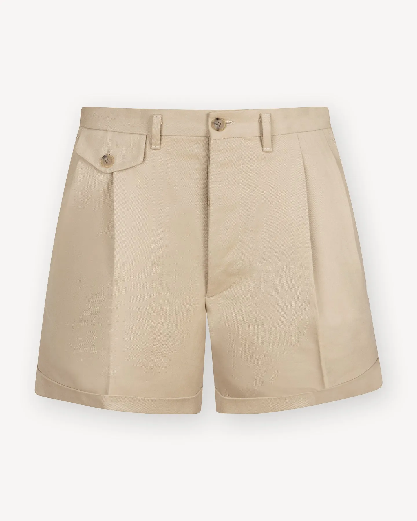 Stone Cotton Drill Shorts