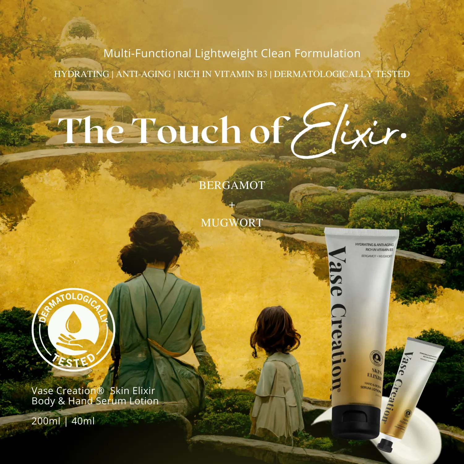 VASE CREATION Skin Elixir Serum Lotion