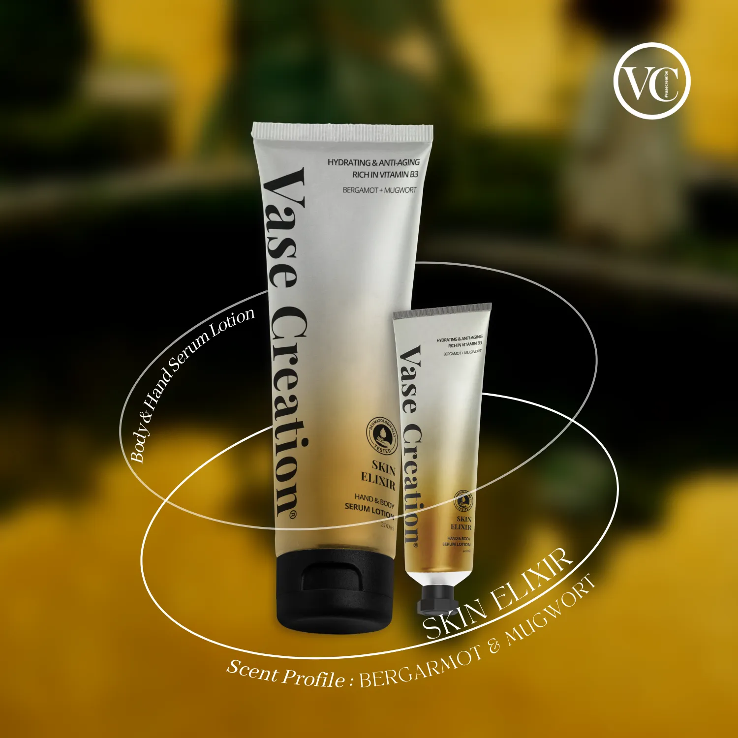 VASE CREATION Skin Elixir Serum Lotion